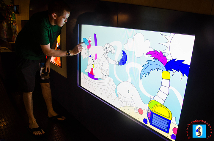 One of the interactive displays inside the museum.
