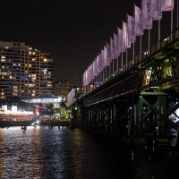 Picturesque Darling Harbour at Night